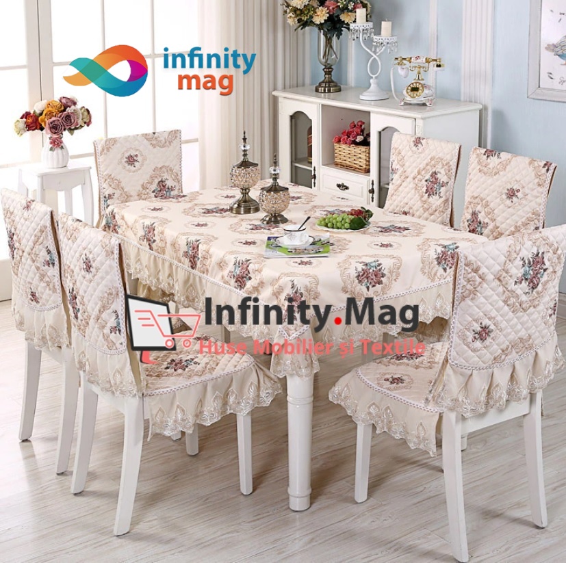 Set Fata Masa Georgia cu scaune Bumbac satinat - InfinityMag