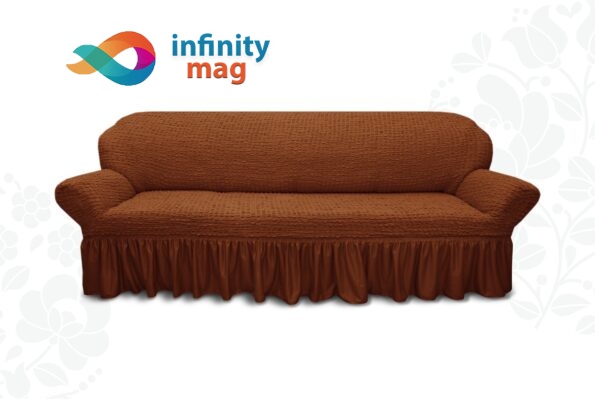 husa elastica si creponata pentru canapea 3 locuri infinity mag (12) maro