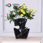 1 vaza decorativa destina neagra ceramica infinity mag human face vase (5)