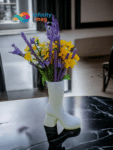 Vaza decorativa Ceramica Cizma Alba 20cm (4)
