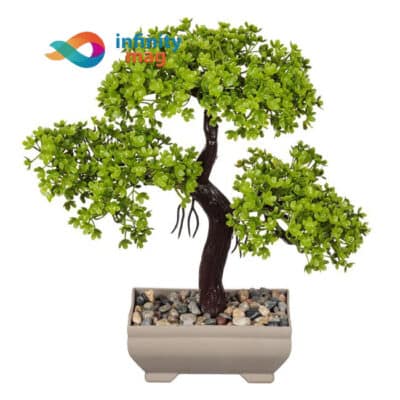Pomisor artificial decorativ Bonsai in ghiveci 22cm ART56