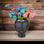 Vaza decorativa Face Luna Neagra statueta Ceramica 22cm (5)