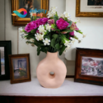 Vaza decorativa Nantes din ceramica nude 20cm VZ39 (5)