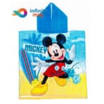 Prosop plaja pentru copii Poncho bumbac 60x120cm PJ55 Mickey’ (1)