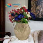 Vaza decorativa Floreo Aurie ceramica si rasina 30cm VZ55 (6)