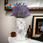 Vaza decorativa Silueta Antica din ceramica alba 25cm (6)
