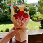 Buchet Cadou Flori artificiale cu 3 jocuri lumini 30cm FLS05