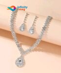 Set bijuterii colier si cercei Stylish Boutique cu strasuri cristale RSY07 infinitymag (2)