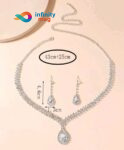 Set bijuterii colier si cercei Stylish Boutique cu strasuri cristale RSY07 infinitymag (2)