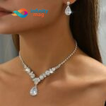 Set bijuterii colier si cercei Stylish Boutique cu strasuri cristale RSY16 (1)