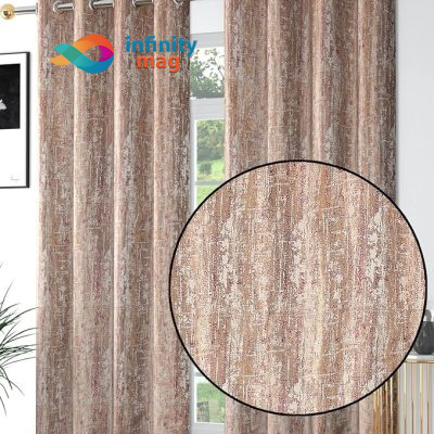 Draperie Janinne Jacquard confectionata cu inele 140x260cm PR30 Bej