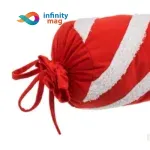 Perna decorativa cilindrica Christmas Candy cu motive Craciun 15x50cm CR93 (1)