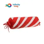 Perna decorativa cilindrica Christmas Candy cu motive Craciun 15x50cm CR93 (1)